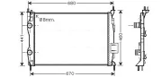 Kühler, Motorkühlung AVA QUALITY COOLING DN2413