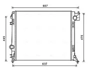 Kühler, Motorkühlung AVA QUALITY COOLING DN2424