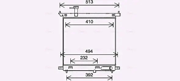 Kühler, Motorkühlung AVA QUALITY COOLING DN2441