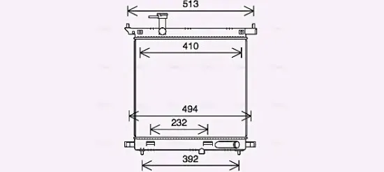 Kühler, Motorkühlung AVA QUALITY COOLING DN2441 Bild Kühler, Motorkühlung AVA QUALITY COOLING DN2441