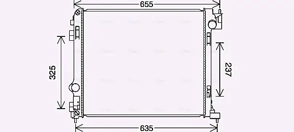 Kühler, Motorkühlung AVA QUALITY COOLING DN2444