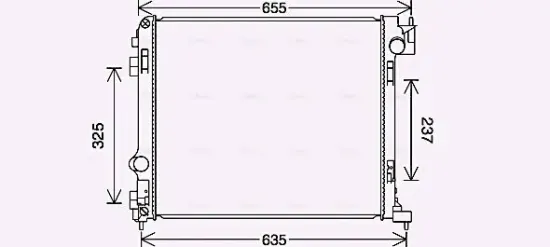 Kühler, Motorkühlung AVA QUALITY COOLING DN2444 Bild Kühler, Motorkühlung AVA QUALITY COOLING DN2444