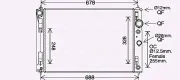 Kühler, Motorkühlung AVA QUALITY COOLING DN2450