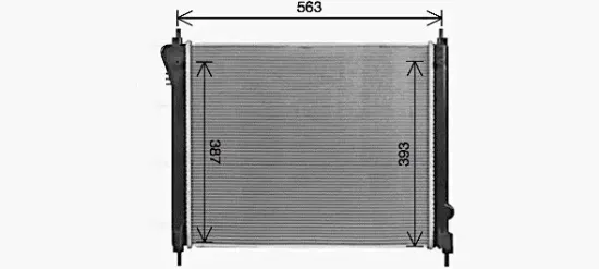 Kühler, Motorkühlung AVA QUALITY COOLING DN2470 Bild Kühler, Motorkühlung AVA QUALITY COOLING DN2470