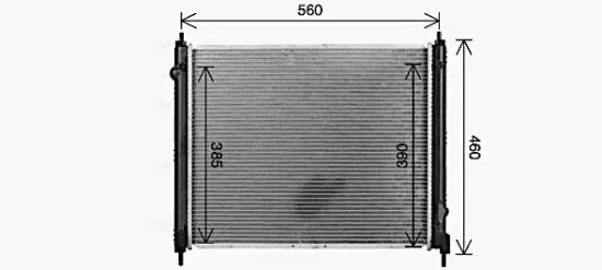 Kühler, Motorkühlung AVA QUALITY COOLING DN2477 Bild Kühler, Motorkühlung AVA QUALITY COOLING DN2477