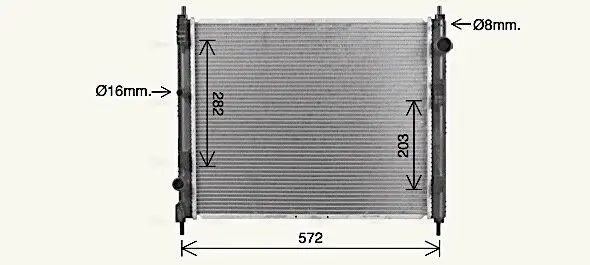 Kühler, Motorkühlung AVA Clever Choice DN2477