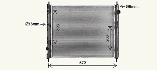 Kühler, Motorkühlung AVA QUALITY COOLING DN2477 Bild Kühler, Motorkühlung AVA QUALITY COOLING DN2477