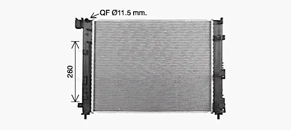 Kühler, Motorkühlung AVA QUALITY COOLING DN2480
