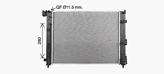 Kühler, Motorkühlung AVA QUALITY COOLING DN2480 Bild Kühler, Motorkühlung AVA QUALITY COOLING DN2480