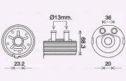 Ölkühler, Motoröl AVA QUALITY COOLING DN3443