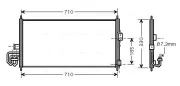 Kondensator, Klimaanlage AVA QUALITY COOLING DN5201