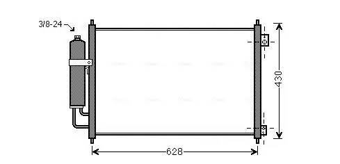 Kondensator, Klimaanlage AVA QUALITY COOLING DN5328D Bild Kondensator, Klimaanlage AVA QUALITY COOLING DN5328D