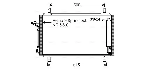 Kondensator, Klimaanlage AVA QUALITY COOLING DN5329D