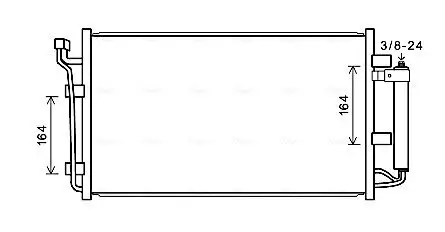 Kühler, Motorkühlung AVA QUALITY COOLING DN2480 Bild Kühler, Motorkühlung AVA QUALITY COOLING DN2480