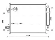 Kondensator, Klimaanlage AVA QUALITY COOLING DN5428D