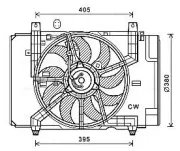 Lüfter, Motorkühlung 14 V AVA QUALITY COOLING DN7532