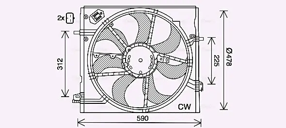 Lüfter, Motorkühlung 12 V AVA QUALITY COOLING DN7535