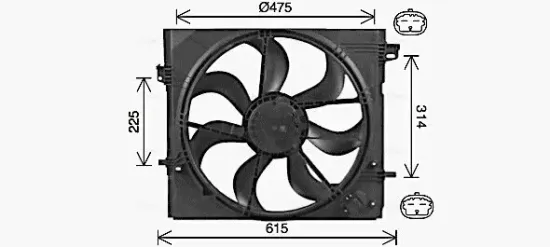 Lüfter, Motorkühlung 12 V AVA QUALITY COOLING DN7540 Bild Lüfter, Motorkühlung 12 V AVA QUALITY COOLING DN7540