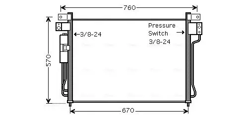 Kondensator, Klimaanlage AVA QUALITY COOLING DNA5299D Bild Kondensator, Klimaanlage AVA QUALITY COOLING DNA5299D