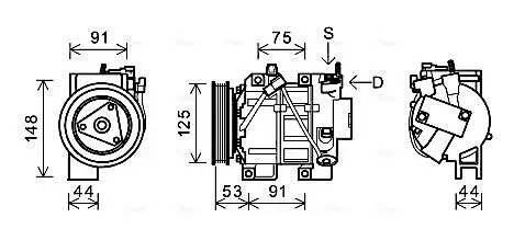 Kompressor, Klimaanlage AVA Clever Choice DNAK335