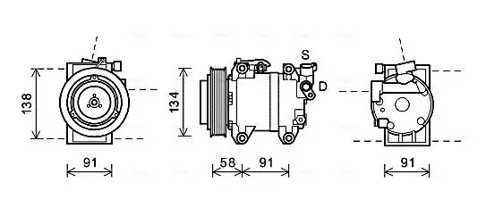 Kompressor, Klimaanlage AVA QUALITY COOLING DNK344