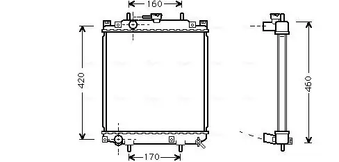 Kühler, Motorkühlung AVA QUALITY COOLING DU2046 Bild Kühler, Motorkühlung AVA QUALITY COOLING DU2046