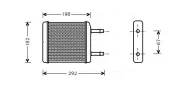 Wärmetauscher, Innenraumheizung AVA QUALITY COOLING DWA6024