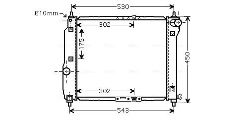 Kühler, Motorkühlung AVA QUALITY COOLING DWA2066