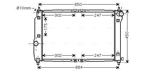 Kühler, Motorkühlung AVA QUALITY COOLING DWA2067 Bild Kühler, Motorkühlung AVA QUALITY COOLING DWA2067