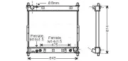 Kühler, Motorkühlung AVA QUALITY COOLING DWA2104