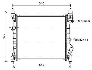 Kühler, Motorkühlung AVA QUALITY COOLING DWA2141 Bild Kühler, Motorkühlung AVA QUALITY COOLING DWA2141