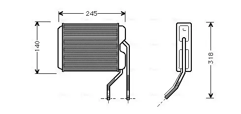 Wärmetauscher, Innenraumheizung AVA QUALITY COOLING DWA6026