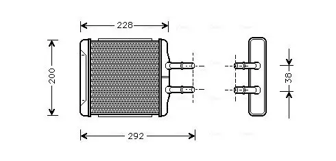 Wärmetauscher, Innenraumheizung AVA QUALITY COOLING DWA6027 Bild Wärmetauscher, Innenraumheizung AVA QUALITY COOLING DWA6027