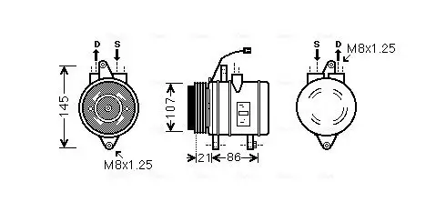 Kompressor, Klimaanlage AVA QUALITY COOLING DWAK079