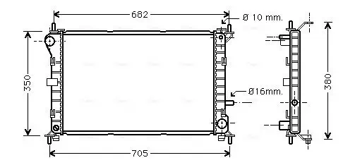 Kondensator, Klimaanlage AVA QUALITY COOLING DWA5140D Bild Kondensator, Klimaanlage AVA QUALITY COOLING DWA5140D
