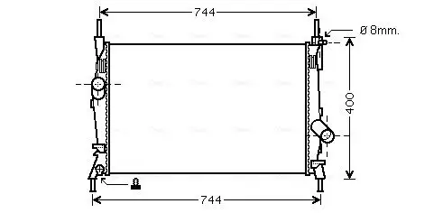 Kühler, Motorkühlung AVA QUALITY COOLING FD2403 Bild Kühler, Motorkühlung AVA QUALITY COOLING FD2403