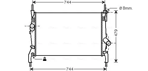 Kühler, Motorkühlung AVA QUALITY COOLING FD2404 Bild Kühler, Motorkühlung AVA QUALITY COOLING FD2404