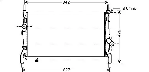 Kühler, Motorkühlung AVA QUALITY COOLING FDA2405