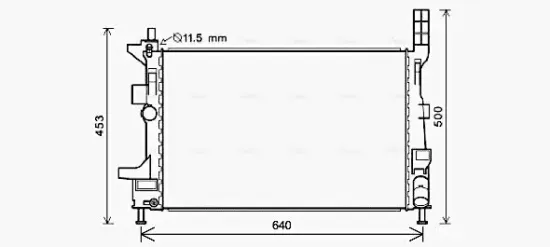 Kühler, Motorkühlung AVA QUALITY COOLING FD2578 Bild Kühler, Motorkühlung AVA QUALITY COOLING FD2578