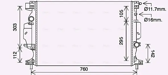 Kühler, Motorkühlung AVA QUALITY COOLING FD2642