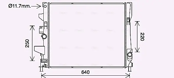 Kühler, Motorkühlung AVA QUALITY COOLING FD2644