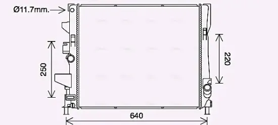 Kühler, Motorkühlung AVA QUALITY COOLING FD2644 Bild Kühler, Motorkühlung AVA QUALITY COOLING FD2644