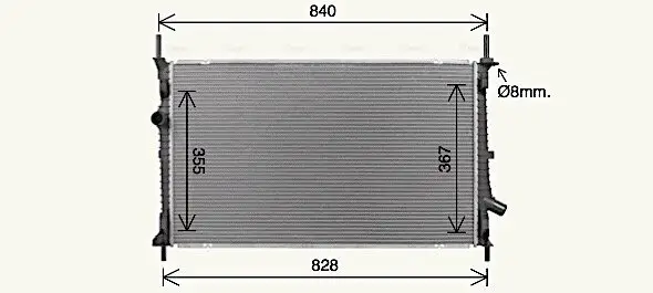 Kühler, Motorkühlung AVA QUALITY COOLING FD2679