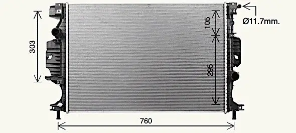 Kühler, Motorkühlung AVA QUALITY COOLING FD2689 Bild Kühler, Motorkühlung AVA QUALITY COOLING FD2689