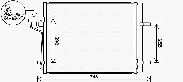 Kondensator, Klimaanlage AVA QUALITY COOLING FD5647D
