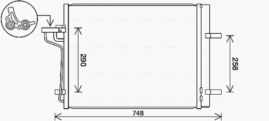 Kondensator, Klimaanlage AVA QUALITY COOLING FD5647D Bild Kondensator, Klimaanlage AVA QUALITY COOLING FD5647D