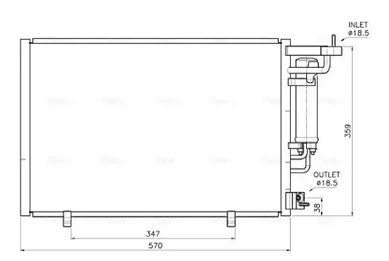 Kondensator, Klimaanlage AVA QUALITY COOLING FD5707D Bild Kondensator, Klimaanlage AVA QUALITY COOLING FD5707D