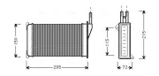 Wärmetauscher, Innenraumheizung AVA QUALITY COOLING FD6098