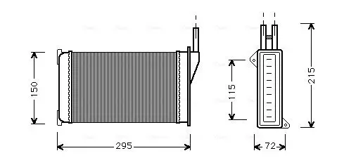 Wärmetauscher, Innenraumheizung AVA QUALITY COOLING FD6098 Bild Wärmetauscher, Innenraumheizung AVA QUALITY COOLING FD6098