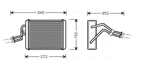 Wärmetauscher, Innenraumheizung AVA QUALITY COOLING FD6317 Bild Wärmetauscher, Innenraumheizung AVA QUALITY COOLING FD6317